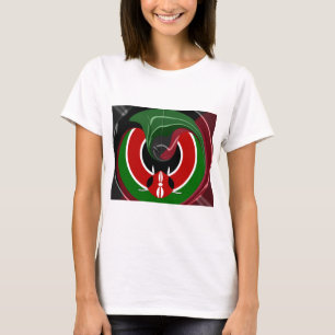 Fluid Kenyan-Flagga: Modern design Tee Shirt