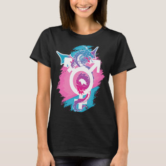 Fluid-Löv och transport av Dragon Pride Gender T Shirt