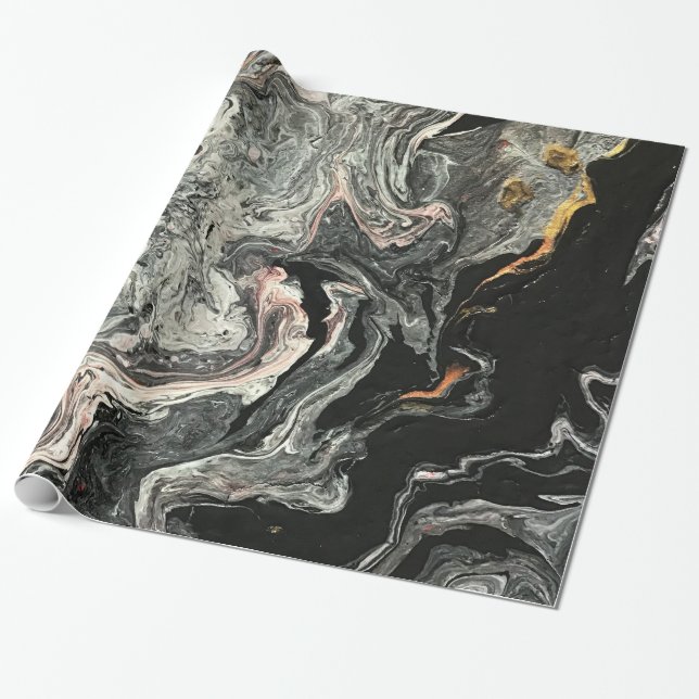 Fluid marmor för Agate Presentpapper (Utrullad)