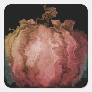 Fluid Pour Ombre Pumpkin Fall Höst Fyrkantigt Klistermärke