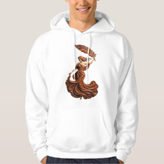 "Fluiditetens musa" – Konstnärlig fjädergudinna Hoodie