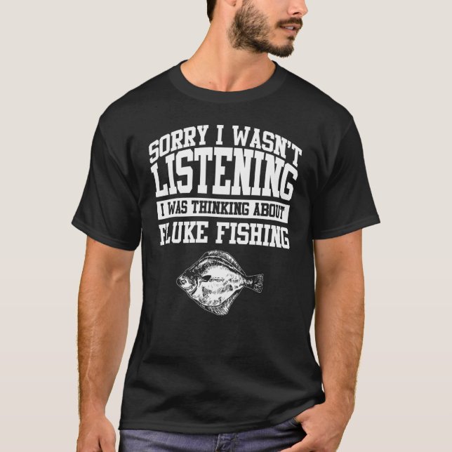 Fluke Fiskeplagg Söt Fiskar Design T Shirt (Framsida)