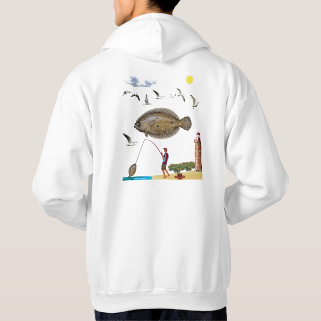 Flukefisk Hoodie (Baksida)