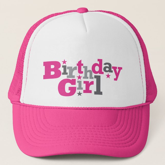 Fluktuerande typ Birthday Girl Keps (Framsida)