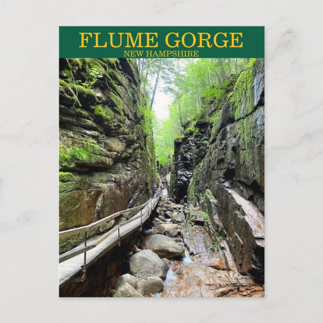 Flume Gorge NH-vykort Vykort (Framsida)