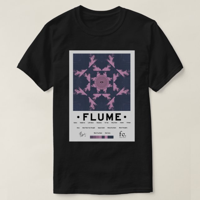 Flume Self Titled Album- Tracklist Pullover Hoodie T Shirt (Design framsida)