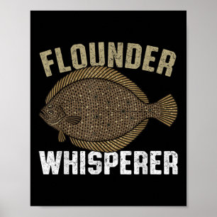 Flundrarnas viskare, Flundra sommarflundra fisk Poster