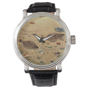 Flundror eller Platt Fisk, Gammaldags Marin Oceanl Armbandsur