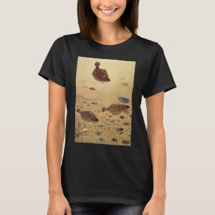 Flundror eller Platt Fisk, Gammaldags Marin Oceanl T Shirt
