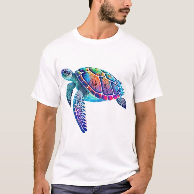 Fluo havssköldpadda t shirt (Framsida)