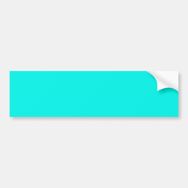 Fluorescent Aqua Teal Neon Blue Personlig Bildekal (Framsidan)