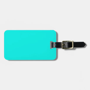 Fluorescent Aqua Teal Turcos Blue Personlig Bagagebricka