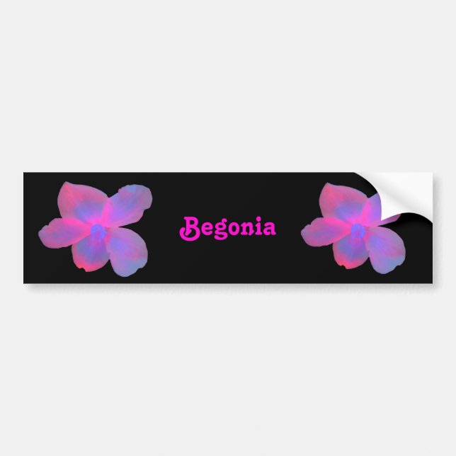 Fluorescent Begonia Anpassade Bumper Sticker Bildekal (Framsidan)
