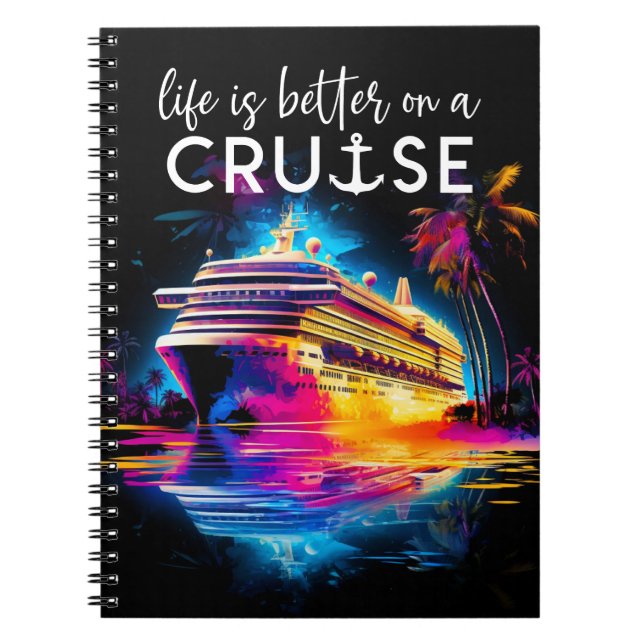Fluorescent Cruise Notebook Anteckningsbok (Framsidan)