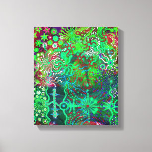 Fluorescent Flowers-Kanvastryck Canvastryck