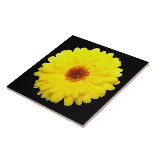 Fluorescent Gult Marigold Tile Kakelplatta (Sidan)