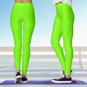 Fluorescent Neon Lime Green Yoga Leggings