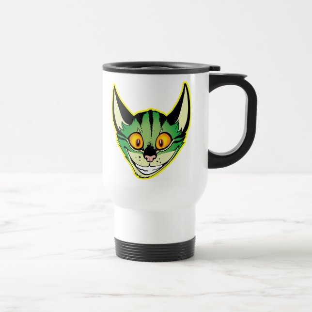 Fluorescent Tecknad Cat-dator Mugg (Höger)