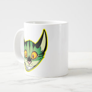 Fluorescent Tecknad Cat Jumbo Mugg