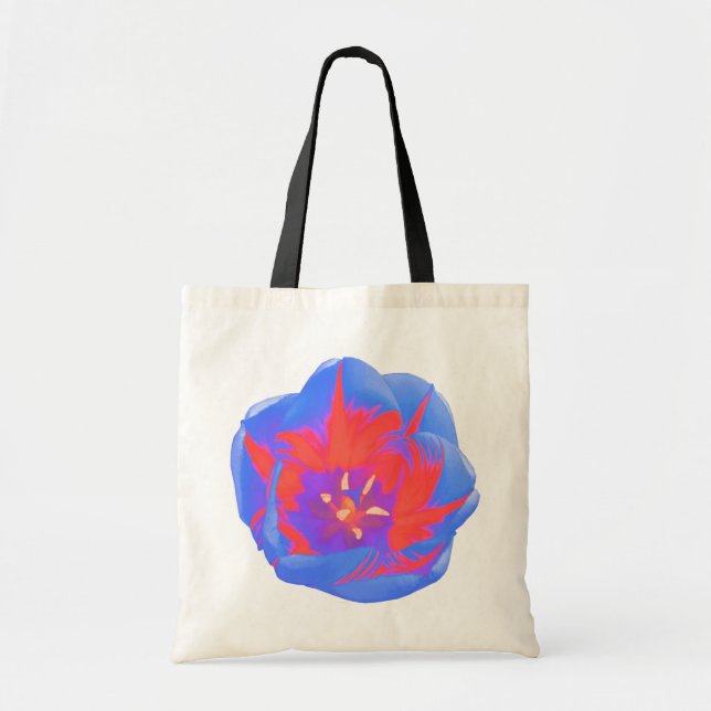 Fluorescent Tulip Budget Tote Bag Tygkasse (Framsidan)