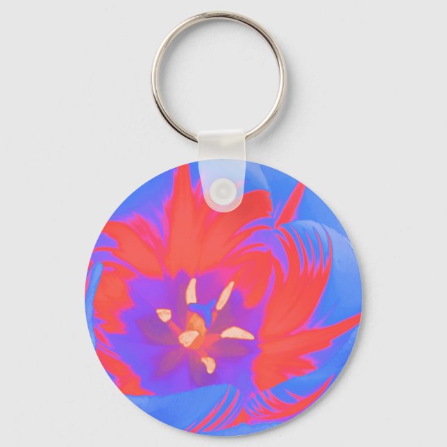 Fluorescent Tulip Keychain Nyckelring (Framsida)