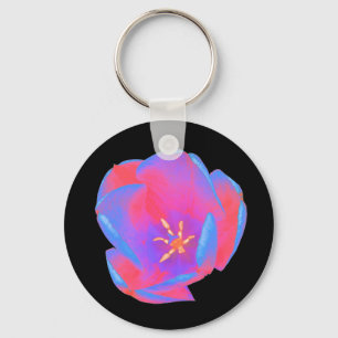 Fluorescent Tulip Keychain Nyckelring