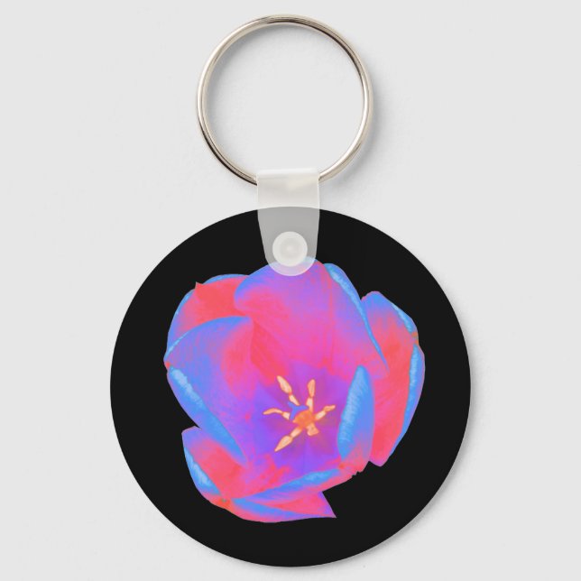 Fluorescent Tulip Keychain Nyckelring (Framsida)