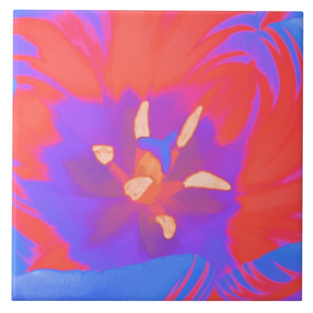 Fluorescent Tulip Tile Kakelplatta (Framsidan)