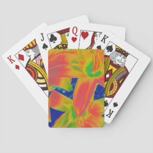 fluorescerande blommor spel kort