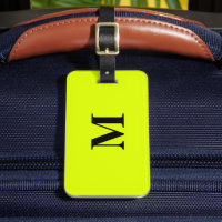 Fluorescerande Chartreuse Gult Neon Färg Monogram