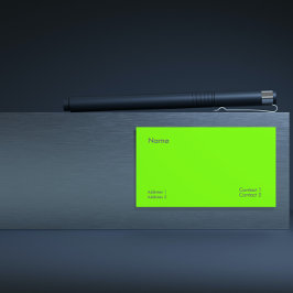 fluorescerande grön visitkort