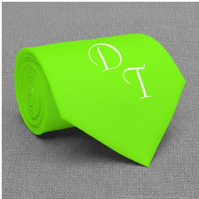 Fluorescerande grönt - dina monogram slips (Skapare uppladdad)