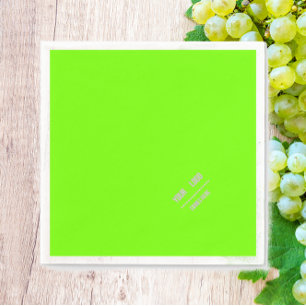 fluorescerande grönt i fast färg - lägg till lo pappersservett
