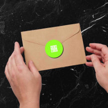 fluorescerande grönt - lägg till logotypen