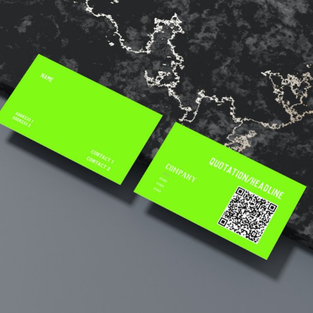 fluorescerande grönt - QR-kod Visitkort (Skapare uppladdad)