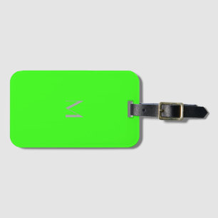 fluorescerande grönt- tillsätt monogram bagagebricka