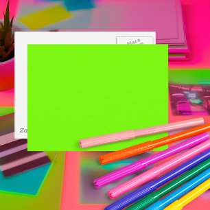 fluorescerande grönt vykort