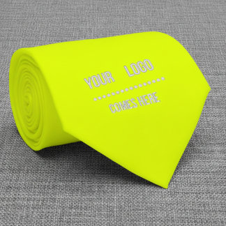 fluorescerande gul enfärgad - lägg till logotyp slips