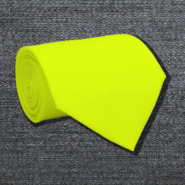 fluorescerande gult fast färg slips