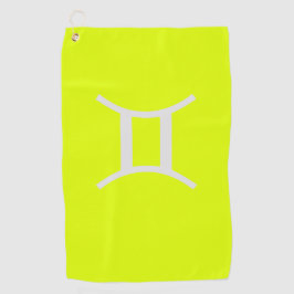 fluorescerande gult - Gemini golf towel