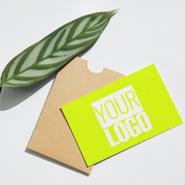 fluorescerande gult - lägg till din feta logotyp visitkort (Skapare uppladdad)