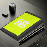 Fluorescerande gult - lägg till logotypen<br><div class="desc">Fluorescerande Gult Trifold Wallet kombinerar funktionalitet med öga som fångar stil. Den här plånboken gör att du kan lägga till din egen logotyp för personlig, professionell eller PR-beröring. Dess fet fluorescerande gult färg ser till att den syns i fickan eller väskan, medan den tåliga designen behållor dina viktigaste saker säkra....</div>