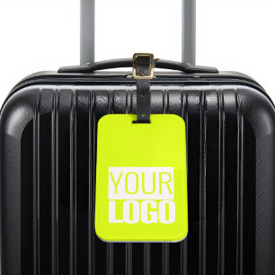 Fluorescerande gult - lägg till logotypen bagagebricka