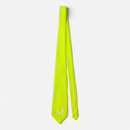 fluorescerande gult - monogrammad slips