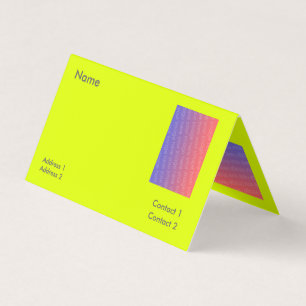 fluorescerande gult visitkort