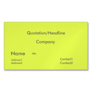 fluorescerande gultno3 visitkortmagnet