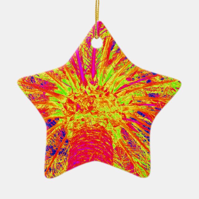 fluorescerande handflatan julgransprydnad keramik (Framsidan)
