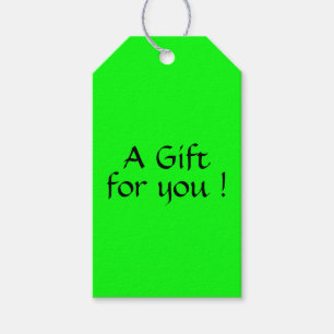 Fluorescerande Märkre av Grönt Gift Presentetikett