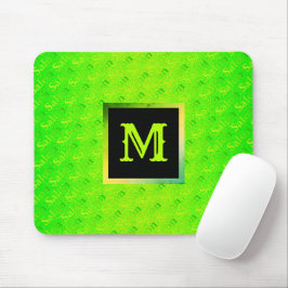 Fluorescerande neon Elegant Monogrammad Musmatta