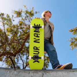 Fluorescerande neon gul mini skateboard bräda 18,5 cm